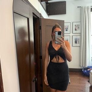 Lulu's Black Backless Dress